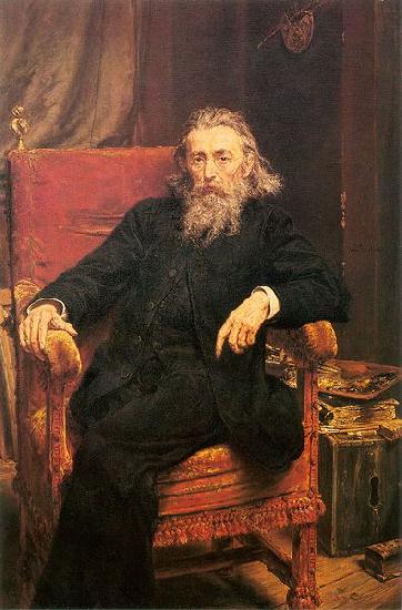 Jan Matejko Matejko-Auto portrait oil painting image